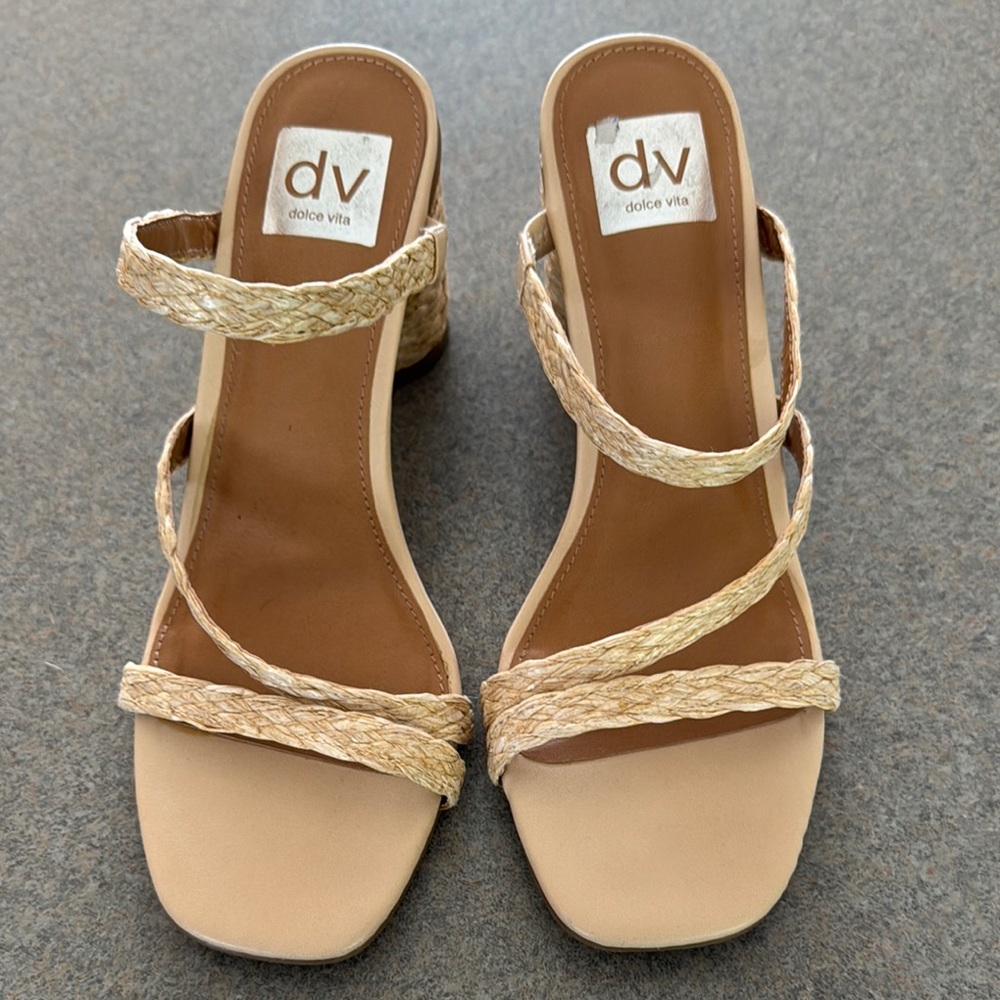 Dolce Vita Women's Raffia Sandals 7.5